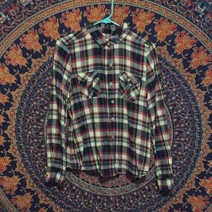 Pink and blue flannel